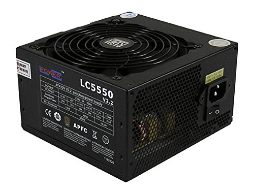 LC Power PSU- LC5550 - Fuente de alimentación (ATX, 550 W, 42 A), Negro