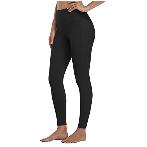 Leggins Color Sólido Deportivos Mujer Push up Mallas Pantalones Cintura Alta Yoga Leggings Pantalón Moda Sin Costuras para Fitness Running Deporte Elásticos y Transpirables