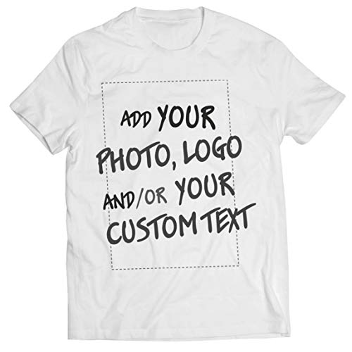 lepni.me Camisetas Hombre Regalo Personalizado, Agregar Logotipo de la Compañía, Diseño Propio o Foto (XXX-Large Blanco Multicolor)