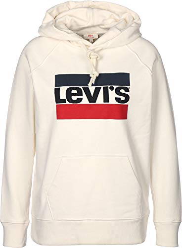 Levi's Batwing Hoodie, cappuccio Donna, Avorio (Sportswear Hoodiee White 0001), Medium