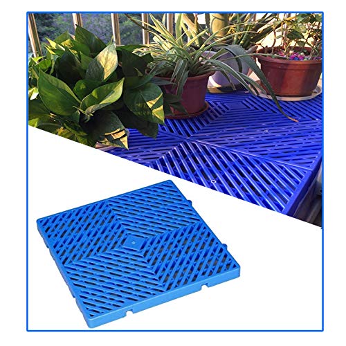 LIANGJUN-Palés Pallet plástico, Almohadilla De Almacenamiento Polietileno Cuadrícula Impermeable Antideslizante Almacenamiento Paletas para Supermercado (Color : Blue-5pack, Size : 40x40x3cm)