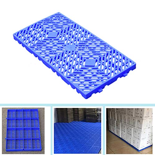 LIANGJUN-Palés Pallet plástico Tablero A Prueba De Humedad Cuadrícula Almacenamiento Bienes Almacén Supermercado Box Partners, Cargar Los Portes (Color : Blue-5pack, Size : 60x30x3cm)