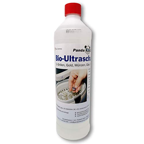 Limpiador ultrasónico PANDACLEANER® para baños de ultrasonidos: concentrado para gafas, joyas, productos dentales, oro, monedas, vidrio, relojes (a prueba de agua) y mucho más. | 1000ml