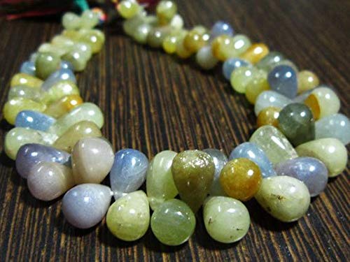 LKBEADS 205 quilates - Umba AA Zafiro gotas de lágrima grandes - 20 cm de largo hebra - Medidas de piedras: 6 x 5 – 11 x 6 mm Código HIGH-8047