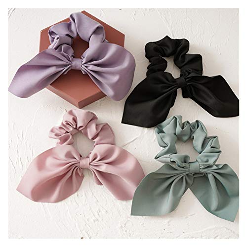 lliang Cuerda de Pelo Mujeres Nuevas Corbatas Pelo Anudado 2020 Femenino Color Sólido Pelo Scrunchie (Color : Pink)