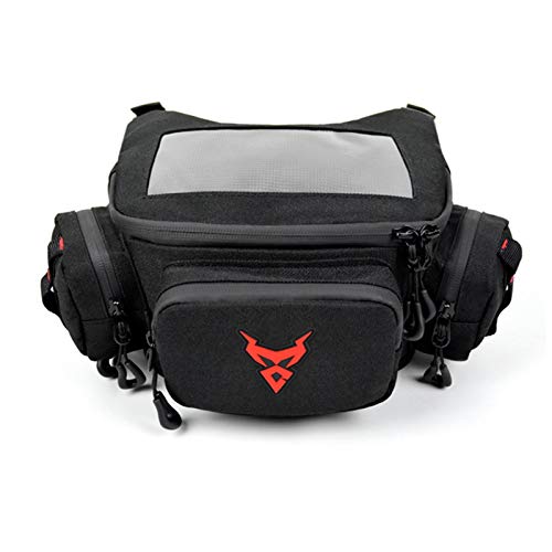 meigui Pedal de Motocicleta Bicicleta eléctrica Bolsa de Cabeza de Bicicleta Bolsa Frontal Bolsa de navegación con Pantalla táctil a Prueba de Lluvia Bolsa de Cintura Extensible