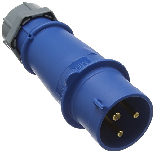 Mennekes 101200018 Clavijas CEE AM-TOP, Tomas de Corriente, 230 V, 50-60 Hz, 32 A, 3 Polos, IP 44, Azul