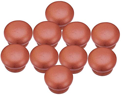 MroMax Perillas redondas de 35 mm de diámetro para muebles de cocina, dormitorio, madera de caoba 10 unidades