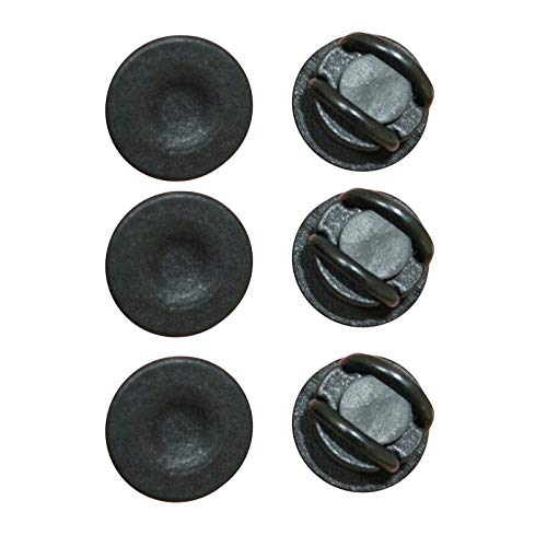 N-D Gpure 4-10pcs Gancho Botones de Mascarillas para Gafas y Diadema Evite Que le Duelan los Oídos Negra Hebilla Redondo de Plastic Accesorios para Enfermeras Doctores Mascarilla Anti-Perdida (6pc)