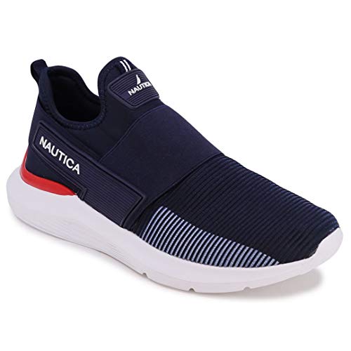 Nautica Men's Casual Fashion Sneakers-Walking Shoes-Lightweight Joggers-Darmon-Navy-9.5