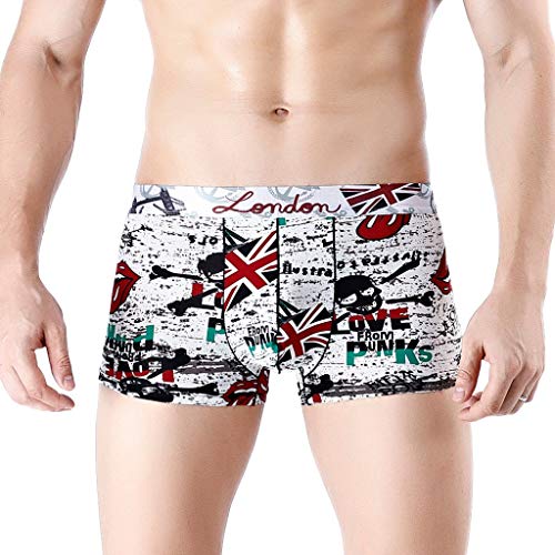 OPAKY Moda de los Hombres de los Deportes de Larga Duración de Desgaste de la Pierna Multifunción Boxer Briefs Calzoncillos Brief de Algodón Peinado para Hombre con Abertura