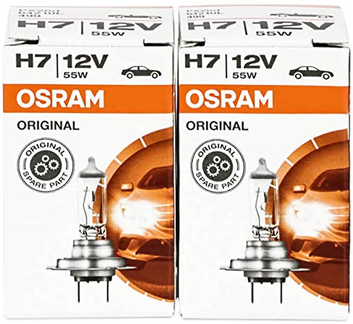 OSRAM ORIGINAL LONGLIFE H7, lámpara halógena para faros delanteros, 55 W, PX26d, paquete de 2