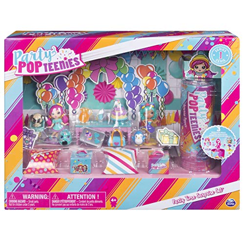 Party Popteenies Party Time Surprise - Juego de Confeti, muñecas coleccionables y Accesorios
