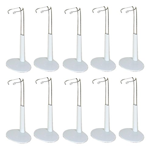 perfeclan 10 Soportes para Muñecas Ajustables Blancos Soporte para Pantalla De Oso 14-20cm para Teddy