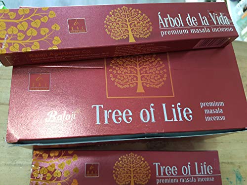 Qaromas Balaji Agarbathi Árbol de la Vida - Tree of Life 12x15g