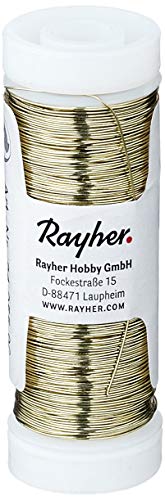 Rayher 2405596 - Alambre de Ganchillo para Joyas, 0,30 mm de diámetro, Bobina de 50 m, Alambre de Cobre Pintado de Colores, para Manualidades y árboles de Piedras Preciosas