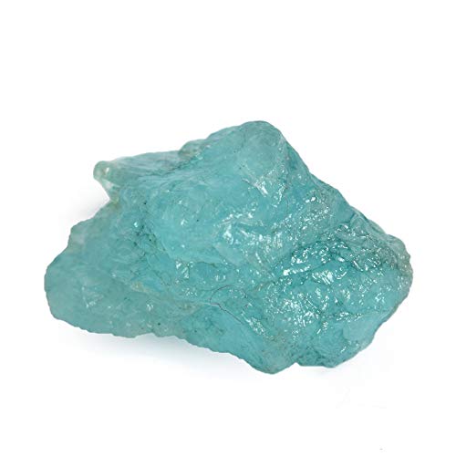 Real Gems Aguamarina Neutra Forma Rugosa sin Cortar Piedras Preciosas Sueltas, EGL Certificado Aqua Sky Color 18.00 CT Piedra Suelta de Aguamarina cruda