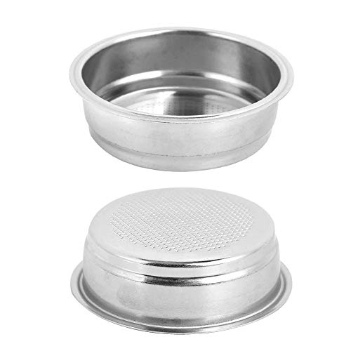 【??????】Filtros de café reutilizables, 51 mm de una sola capa de acero inoxidable Filtro de máquina de café Tazón de filtro apto para DeLonghi para oficina en casa sin BPA