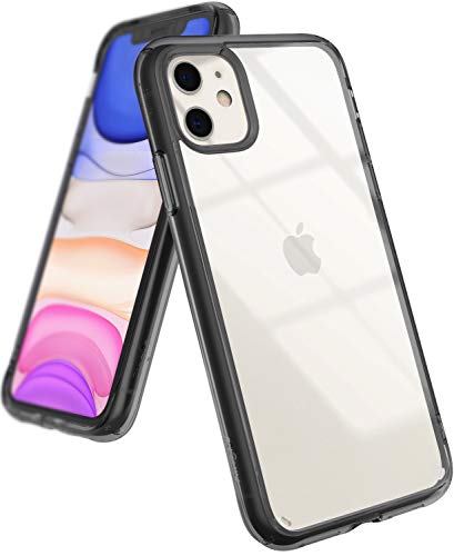 Ringke Fusion Diseñado para Funda iPhone 11, Espalda Transparente Prevención de Golpes Parachoque TPU Carcasa iPhone 11 6.1 Pulgadas (2019) - Smoke Black