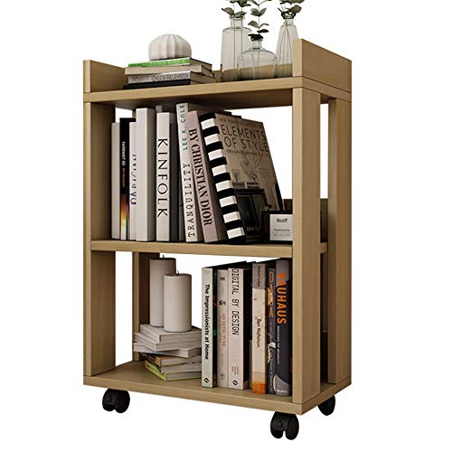 RKY Estanteria de Libros Estantería de Madera Moderna y Minimalista Moderna con Ruedas, Estante Desmontable, Estante Simple, Estante 45X24X67cm (Seis Colores Disponibles) Estante de Almacenamiento