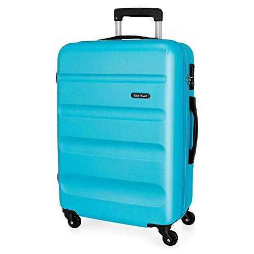 Roll Road Flex Maleta Grande Azul 51x74x28 cms Rígida ABS Cierre combinación 91L 3,8Kgs 4 Ruedas