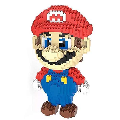 RSVT Nano Building Blocks for Kids, Mario Juego De Caracteres, Modelos Mini Bricolaje Construcción Juguetes Educativos, Ladrillos De Construcción Diversión,Red Mario