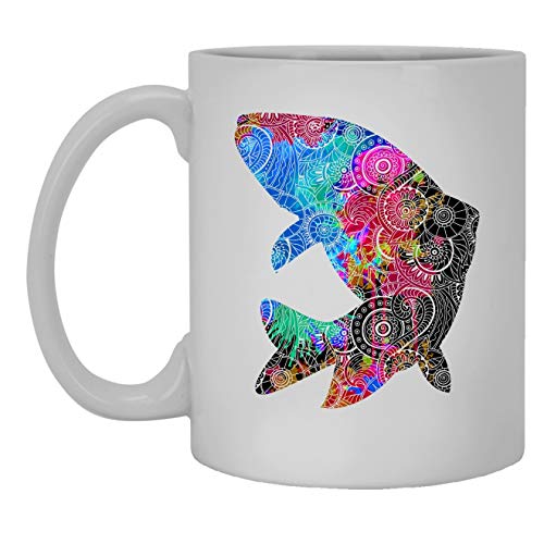 Salmon White Mugs - Amo la taza de café de cerámica de color salmón 11oz