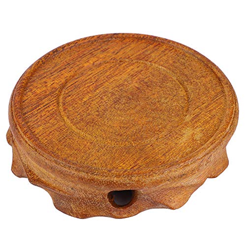 SALUTUYA Base Redonda de Madera, Estilo nostálgico, Madera, Catalpa Negra, lenteja de Agua Morera, Volumen(Green Mulberry Inner Diameter 9 Height 2.5 cm)