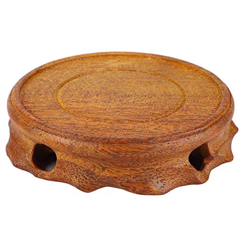 SALUTUYA Estilo nostálgico, Madera, Catalpa Negra, lenteja de Agua Morera, Volumen pequeño, Base Redonda(Green Mulberry Inner Diameter 9 Height 2.5 cm)