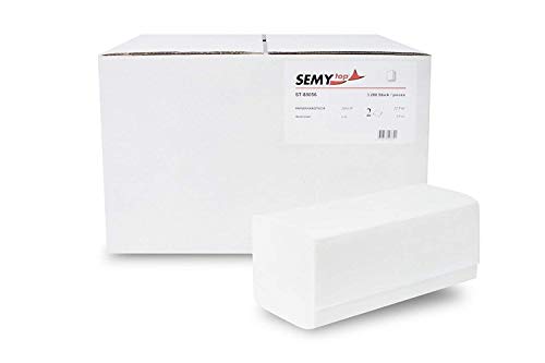 Semy Top ST-88056 - Pack de 3200 toalla de papel plegadas, 2 capas, 24 x 21 cm, color blanco