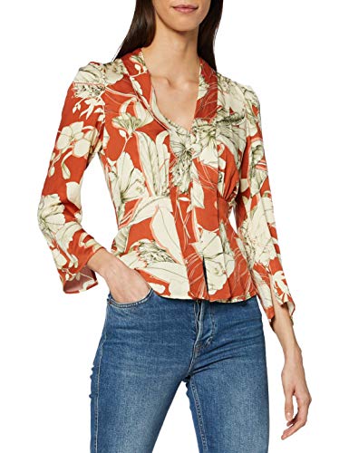 Sisley Camicia Blusa, Rojo (Buttercup 76w), Large para Mujer