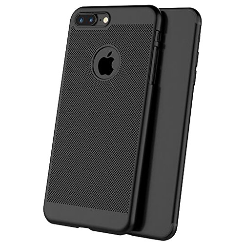 SKYEARMAN iPhone 8 Panal Matte Funda + Negro Protector de Pantalla Cobertura Completa, 360° Anti-Sobrecalentamiento Anti-Arañazos Ultra-Delgado Ligero Case Cover para Apple 8,4.7",Negro