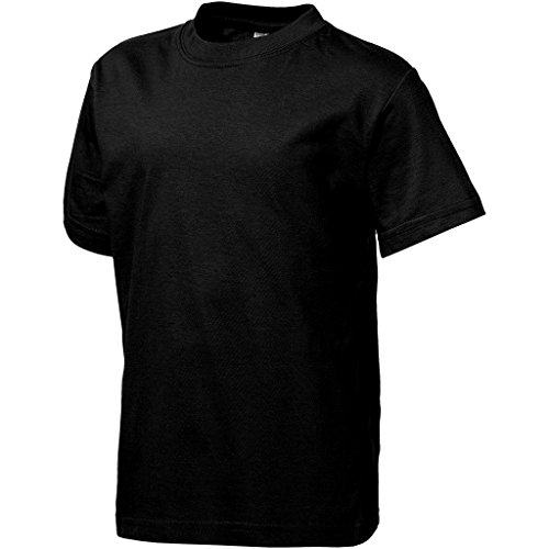 Slazenger - Camiseta Infantil Modelo Ace de Manga Corta (Alto del niño/a: 140cm/Negro)