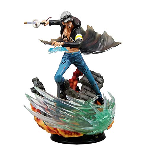 SSBB Una Pieza De Carácter De Gran Tamaño Escena Trafalgar Ley Modelo De Animación Modelo Figura De Acción De La Estatua Decoración De Cumpleaños Niños Juguetes -Elfos Animados Trafalgar Law-31CM