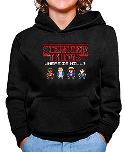 Sudadera de NIÑOS Stranger Things Once Series Retro 80 Eleven Will 011 9-11 años