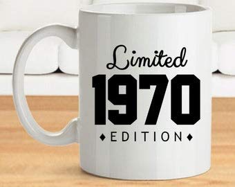 Taza de café de edición limitada de 1970, divertida 50 cumpleaños, 15 onzas, 50 regalo para mujeres y hombres, edición limitada de 50 años, fiesta de cumpleaños 50