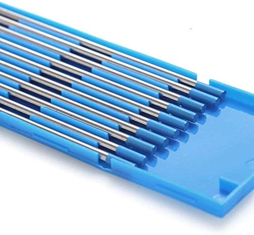 TEN-HIGH tig Electrodos de tungsteno Electrodos de soldadura, Lantano 2% Azul, Para soldadura CC y CA, 1 mm x 150 mm