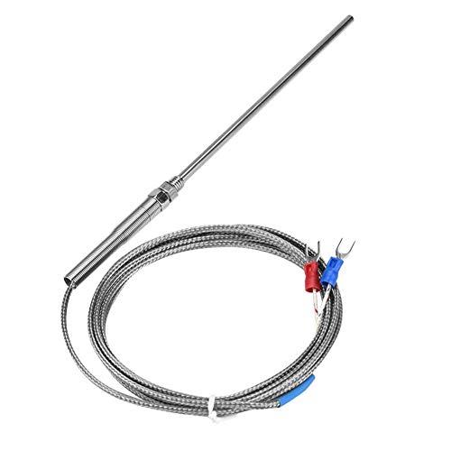 Termopar tipo K Rosca M8 Tipo K Termopar Sonda 150 mm Sonda Controlador de temperatura Sensor de acero inoxidable Cable 0-400 ℃(2M)