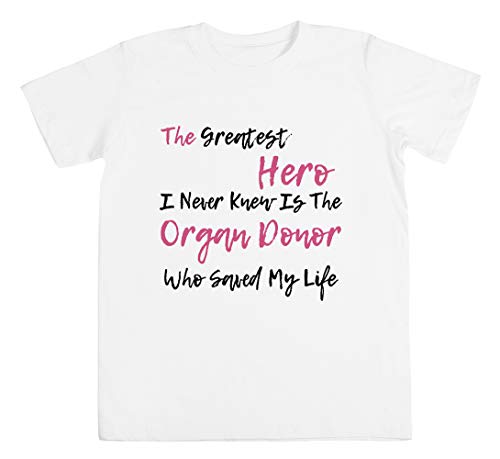 The Greatest Hero I Never Knew Is The Organ Donor Who Saved My Life Unisexo Niño Niña Camiseta Blanco Tamaño 2XS - Unisex Kids Boys Girls's T-Shirt White