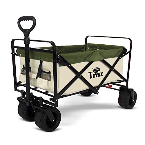 TMZ All-Terrain - Carro plegable para coche, ancho patentado de 360°, ruedas giratorias de 360°, carro de transporte, tecnología plegable patentada, certificación GS, 90 L, hasta 150 kg