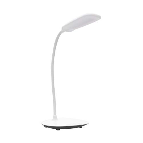 Uonlytech Lámpara de mesa LED lámpara de mesa con control táctil ajustable con control táctil protección de los ojos estudio de la oficina luz de lectura (blanco)