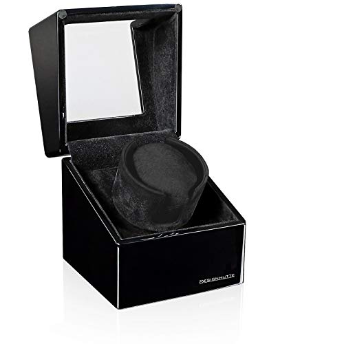 Vitrina móvil para relojes automáticos Designhütte San Diego Caja giratoria (Watch Winder) Rotador de relojes de lujo negro