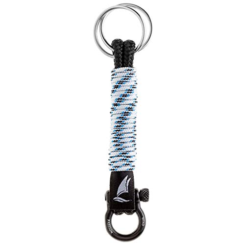 Wind Passion Llavero Blanca Cuerda Robusta Paracord Nautico Trenzado para Senderismo, Cámping, Supervivencia