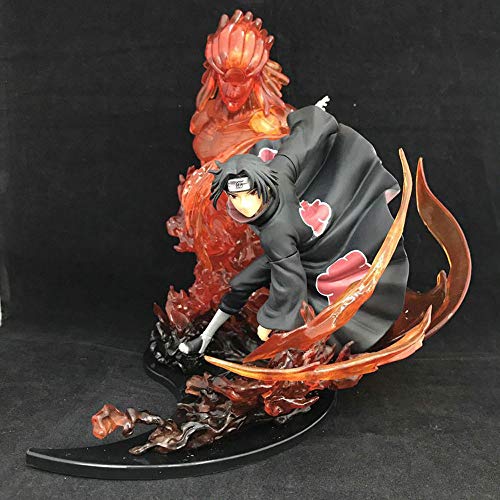 WISHVYQ Naruto Modelo de Anime Uchiha Itachi Uchiha Itachi Sa Asistente de Oficina versión Escultura decoración Estatua muñeca Modelo de Juguete Longitud 21,5 cm