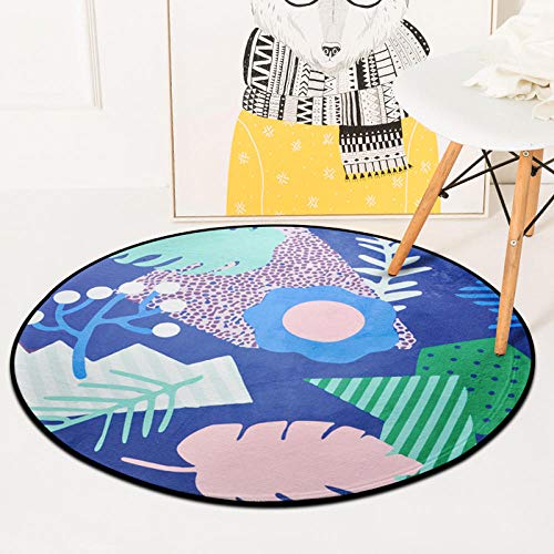 XIEING Tapis Salon européen Tapis Chambre pour Enfant Tapis de Sol pour Chaise d'ordinateur Tapis Rond à diamètre de 2_150cm