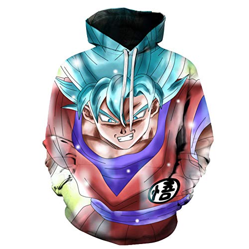 XXzssxs Dragon Ball, Sudadera con Capucha para Hombre con Estampado 3D