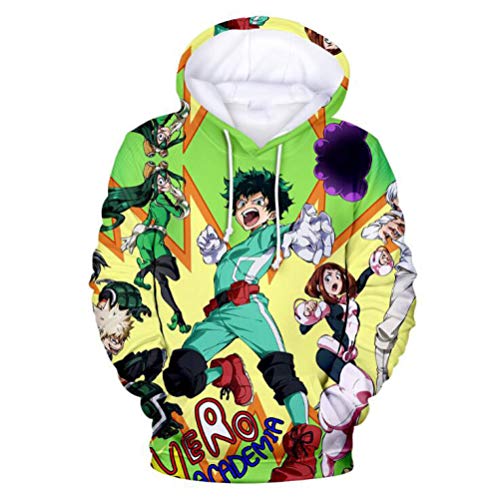 XXzssxs My Hero Academia, Sudaderas con Capucha 3D para Hombre con Bolsillos