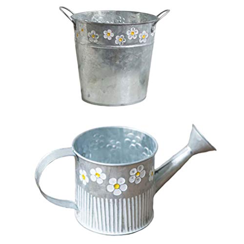 YARNOW Macetas de Hierro para Plantas de Flores con Asas Macetas Decorativas de Cubos de Metal para Mesa de Banquete de Boda Decoraciones para Centros de Mesa Decoración del Hogar