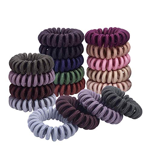 Yppss Bandas 10pcs Espiral Pelo for Las Muchachas de Las Mujeres de Headwear de Cables telefónicos de Goma Lazos del Pelo de Cuerdas de Color Hairband Ponytail de Scrunchy