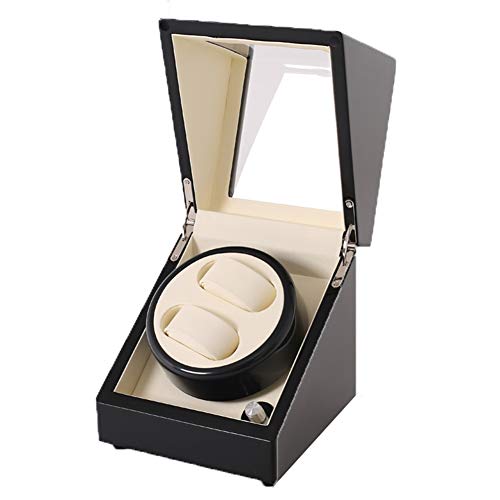 Zatnec Watch Winder Box Caja De Exhibición De Almacenamiento De Reloj GiratorioCaja De Reloj De Mecánico Winder Alimentado por Batería O Adaptador De AC